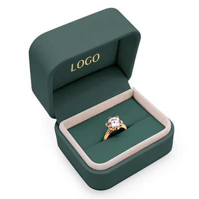 Beli Velvet Emerald PU Leather Kotak Kemasan Perhiasan Mewah OEM ODM online manufacture