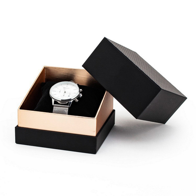 Beli CMYK 4C Watch Box Gift Packaging Tutup Pergelangan Tangan Hitam Dan Kotak Bawah OEM ODM online manufacture
