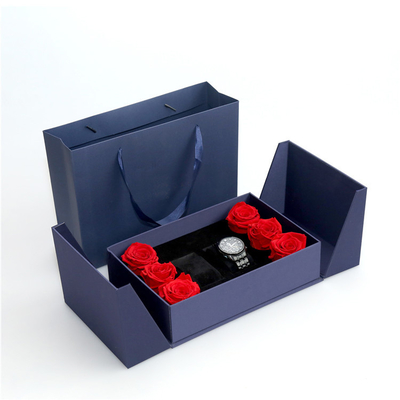 Beli ODM Logo Magnetic Packaging Cardboard Watch Box Metallic Lamination online manufacture