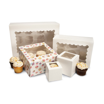 Beli Kotak Kue Cupcake Kertas Kraft Mini Tunggal 2 4 6 12 Lubang Untuk Pernikahan Natal online manufacture