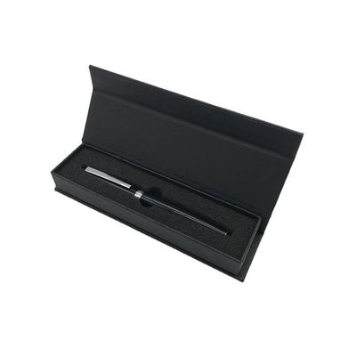 Mewah Disesuaikan Hadiah Kotak Pena Fountain Pita kertas karton keras kotak hadiah Flip Top String Handle Lipat Datar