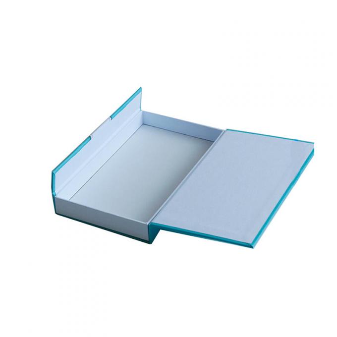 SGS ROHS Pantone Book Shaped Gift Box Dengan Magnetic Closure PMS Printing 1