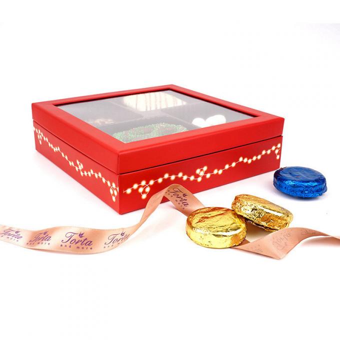 1mm PVC Window Paper Chocolate Gift Box Kemasan 800gsm 900gsm 1000gsm 1