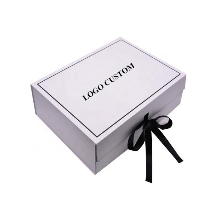Kain LV Disesuaikan Hadiah Lipat Kotak Pita Hardpaper Karton Kotak Hadiah Flip Top String Pita Pegangan Kotak Kertas Datar 1