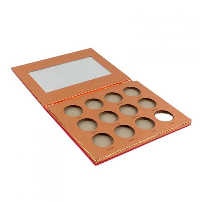 PMS Color Empty Eyeshadow Palette Kotak Karton Persegi Panjang Berkilauan 1