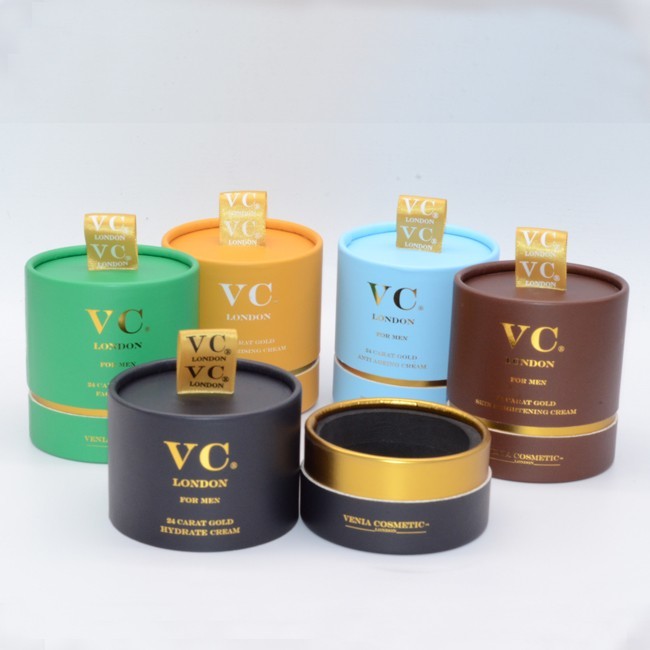 CMYK Karton Parfum Kotak Hadiah Bulat Dengan Tutup OEM ODM 0