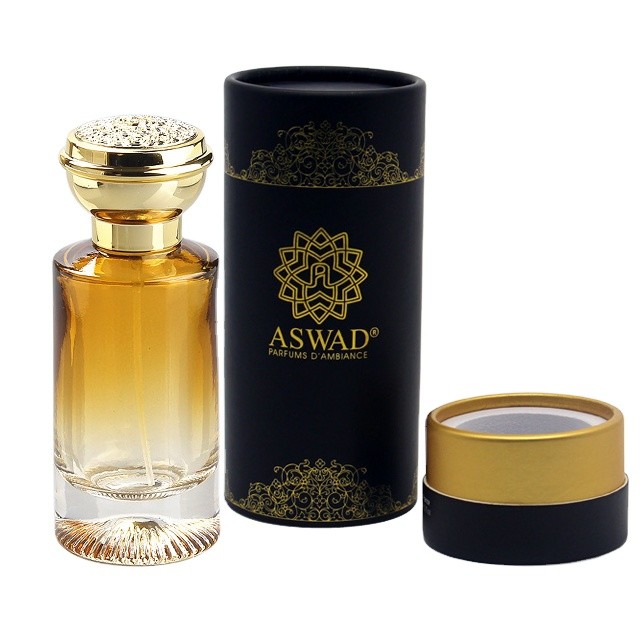 Metalik Kertas Bulat Kemasan Kotak Hadiah Parfum Foil Stamping 1