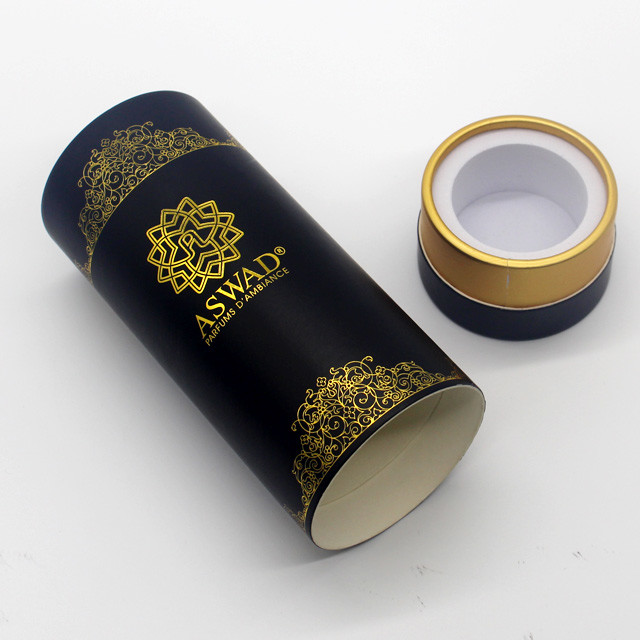 Metalik Kertas Bulat Kemasan Kotak Hadiah Parfum Foil Stamping 0