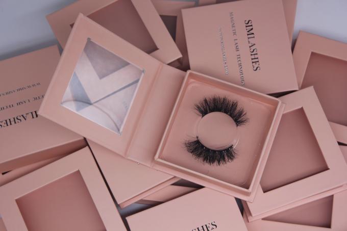 600gsm Eye Lash Magnetic Window Box Kemasan Pencetakan UV 2