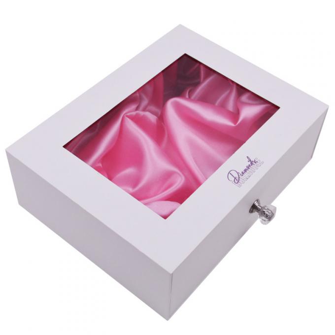 130g Fancy Paper Drawer Gift Boxes Silk Insert Cardboard Cosmetic Boxes 1